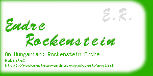 endre rockenstein business card